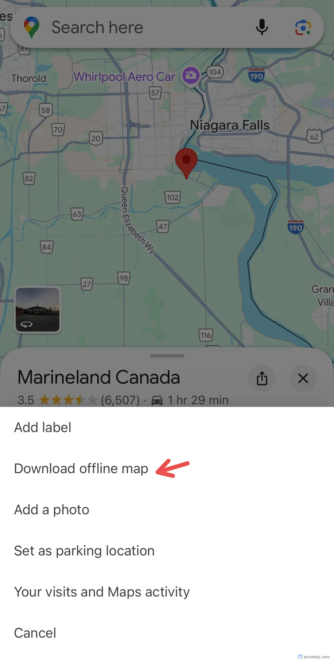 Tải bản đồ offline Google Maps để sử dụng khi không có kết nối internet