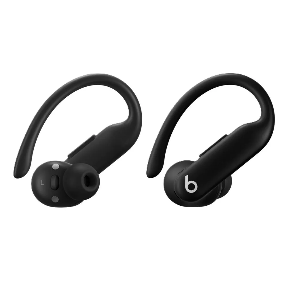Tai nghe Beats PowerBeats Pro 2 màu đen với thiết kế móc tai thể thao.