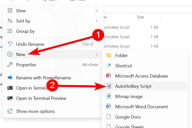 Tạo mới script AutoHotkey trên Windows