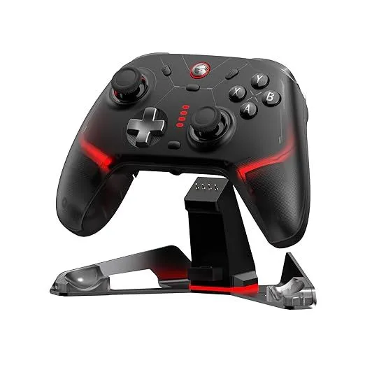 Tay cầm GameSir Cyclone 2 màu trắng với các nút chức năng và analog