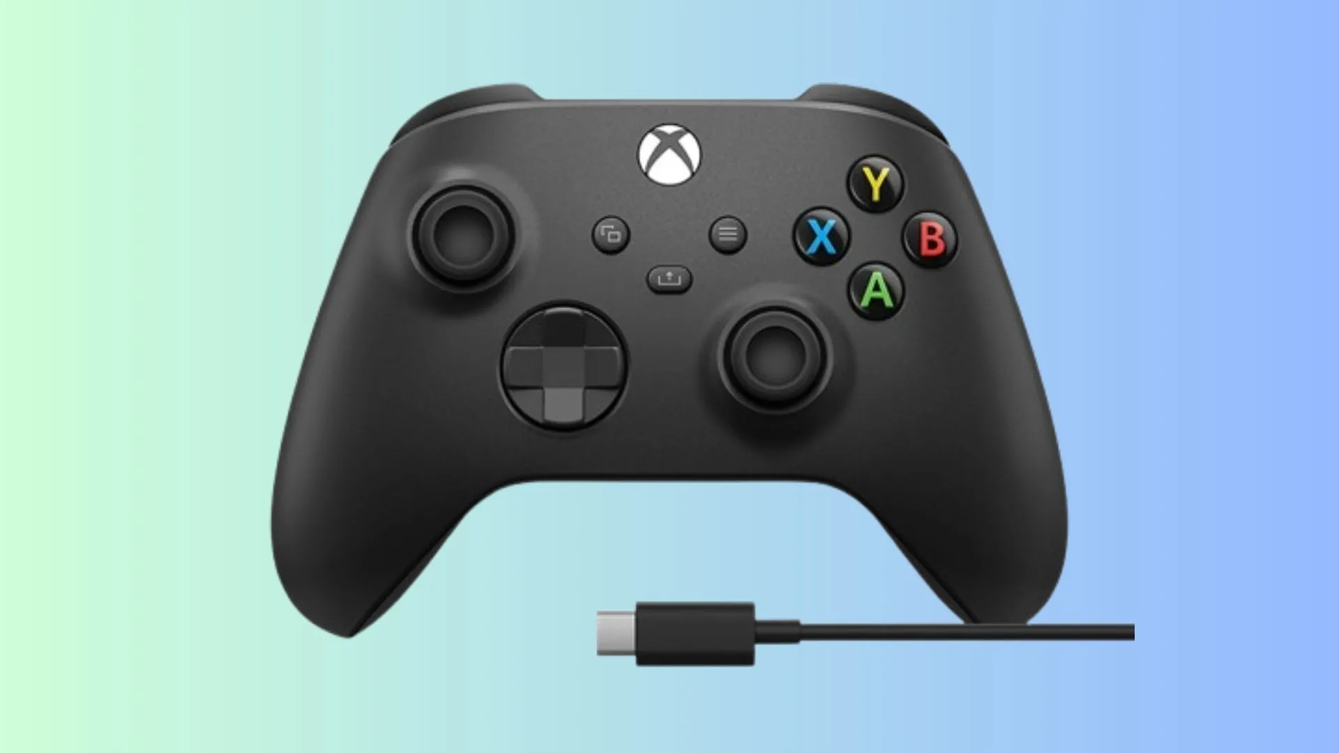 Tay cầm Xbox Core Wireless Controller màu đen trên nền gradient