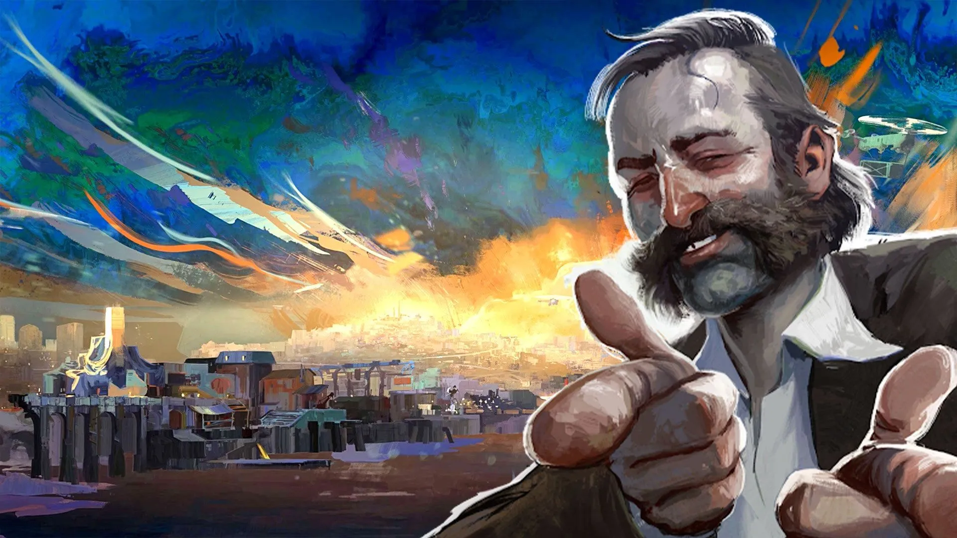 Thám tử trong Disco Elysium với phong cách nghệ thuật độc đáo, đại diện cho những lựa chọn triết học.