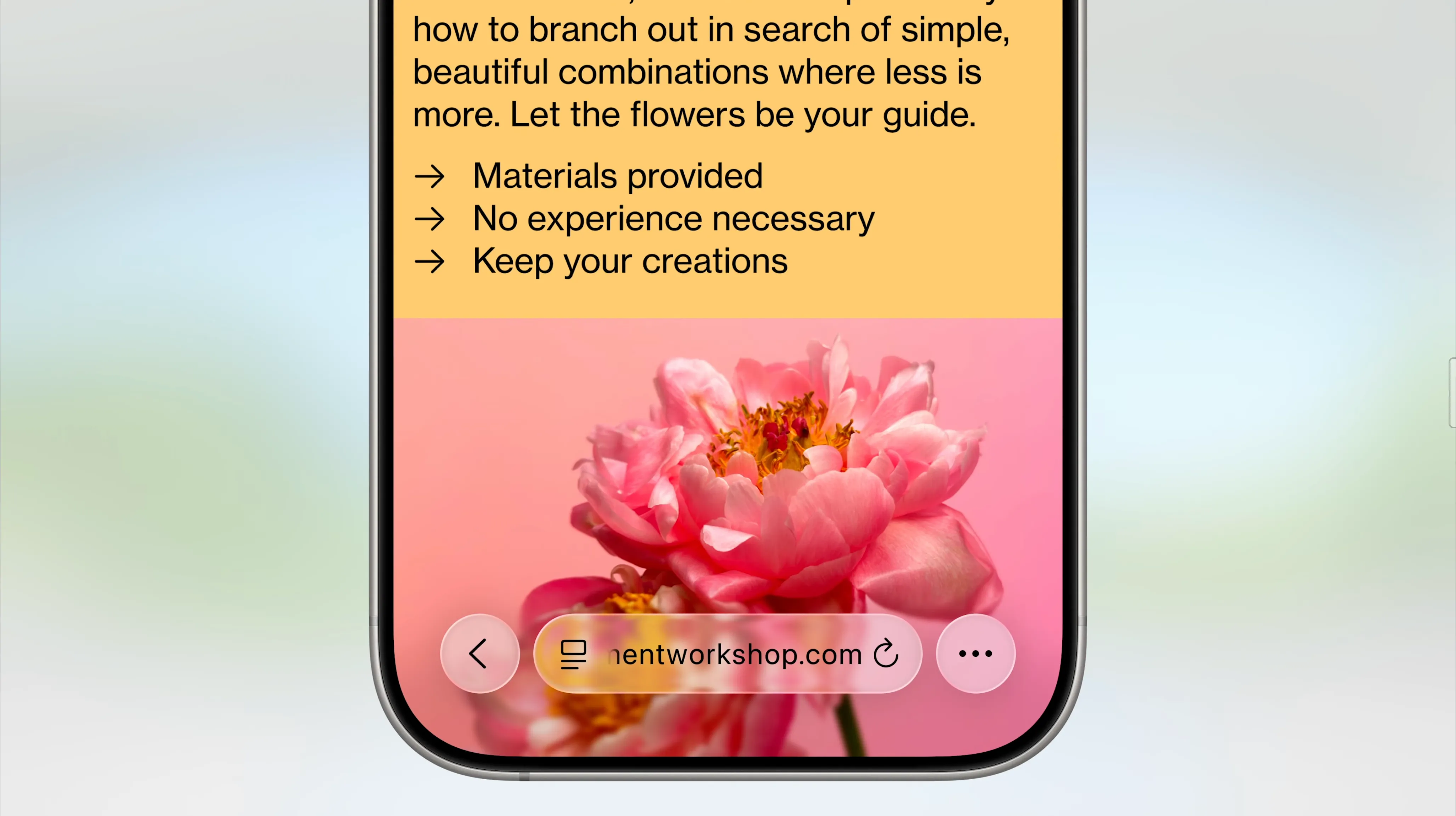 Thanh URL Safari trên iOS 26.