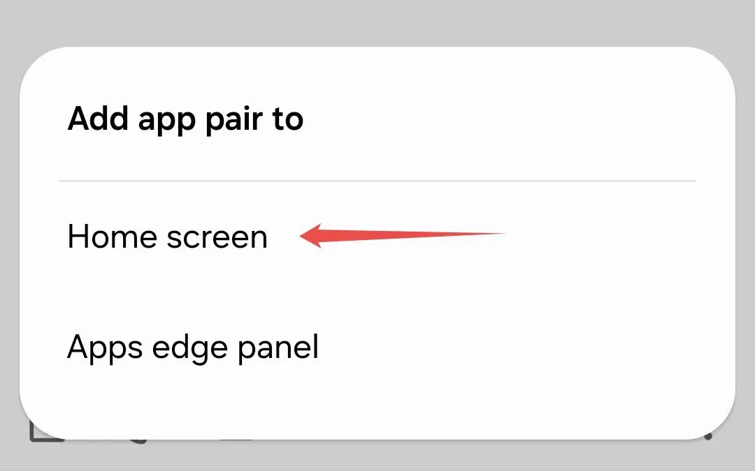 Thêm cặp ứng dụng (App Pair) ra màn hình chính điện thoại Samsung Galaxy