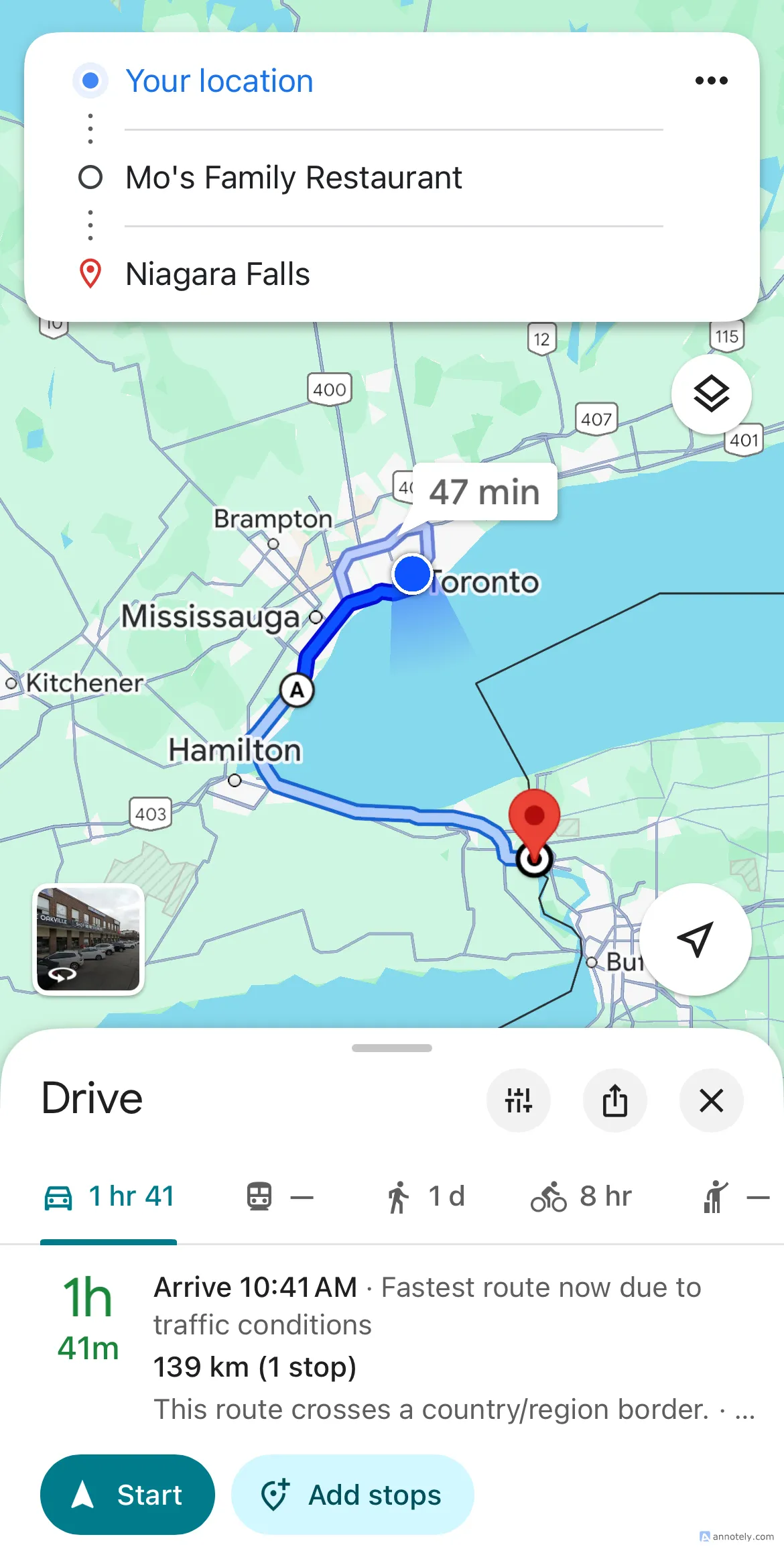 Thêm điểm dừng trên Google Maps giúp tùy chỉnh lộ trình chuyến đi