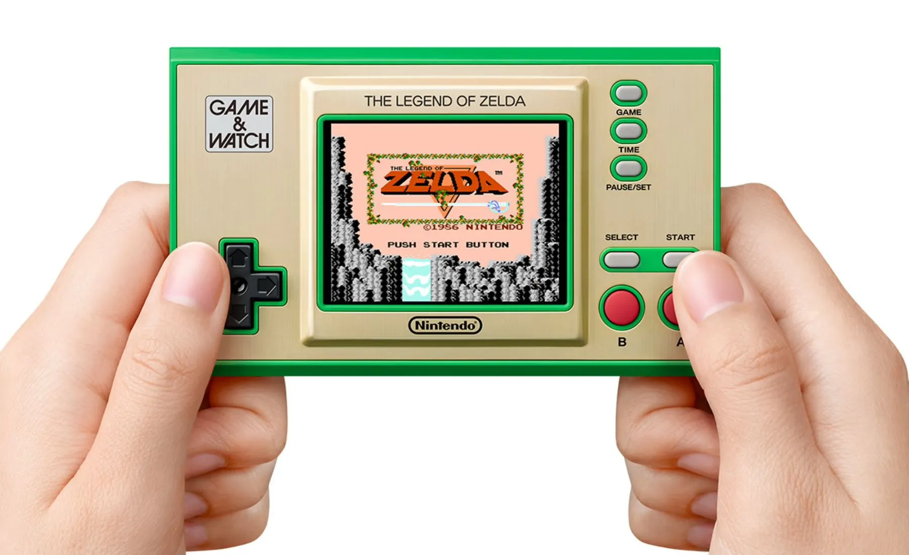 Thiết bị chơi game cầm tay Game & Watch phiên bản giới hạn The Legend of Zelda, một ví dụ tiêu biểu cho đổi mới máy chơi game vỏ sò của Nintendo.