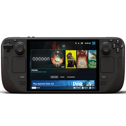 Thiết bị chơi game cầm tay Steam Deck OLED với màn hình sắc nét.