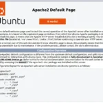 Trang mặc định của Apache trên Ubuntu cung cấp thông tin chi tiết về cấu hình.