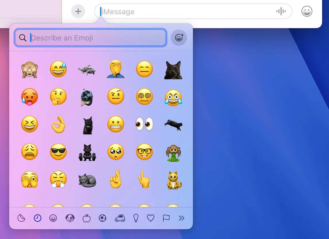 Trình chọn Emoji của macOS