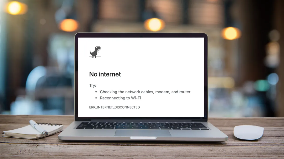 Trò chơi Khủng long Dino của Google Chrome khi mất kết nối mạng