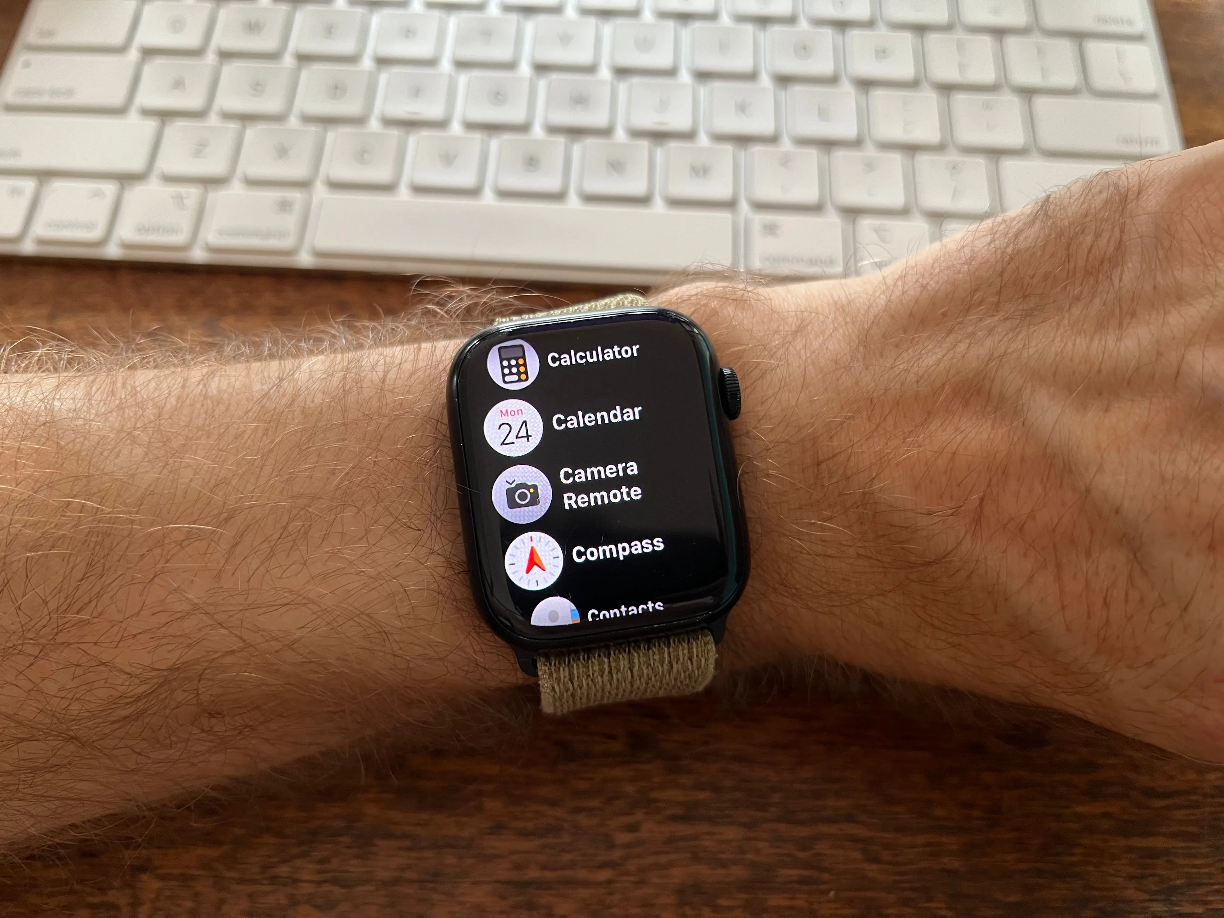 Ứng dụng Camera Remote nổi bật trên Apple Watch Series 8.