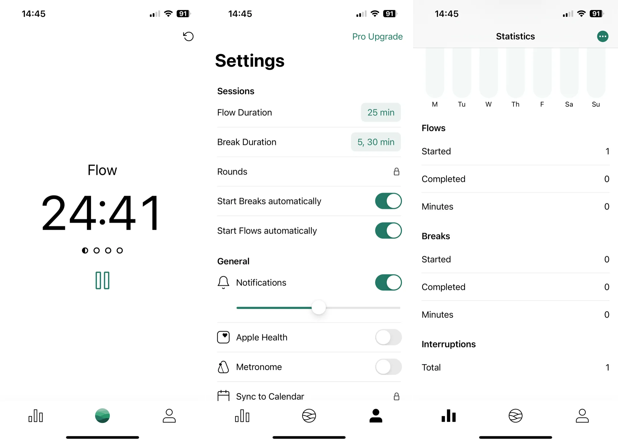 Ứng dụng Flow trên iPhone