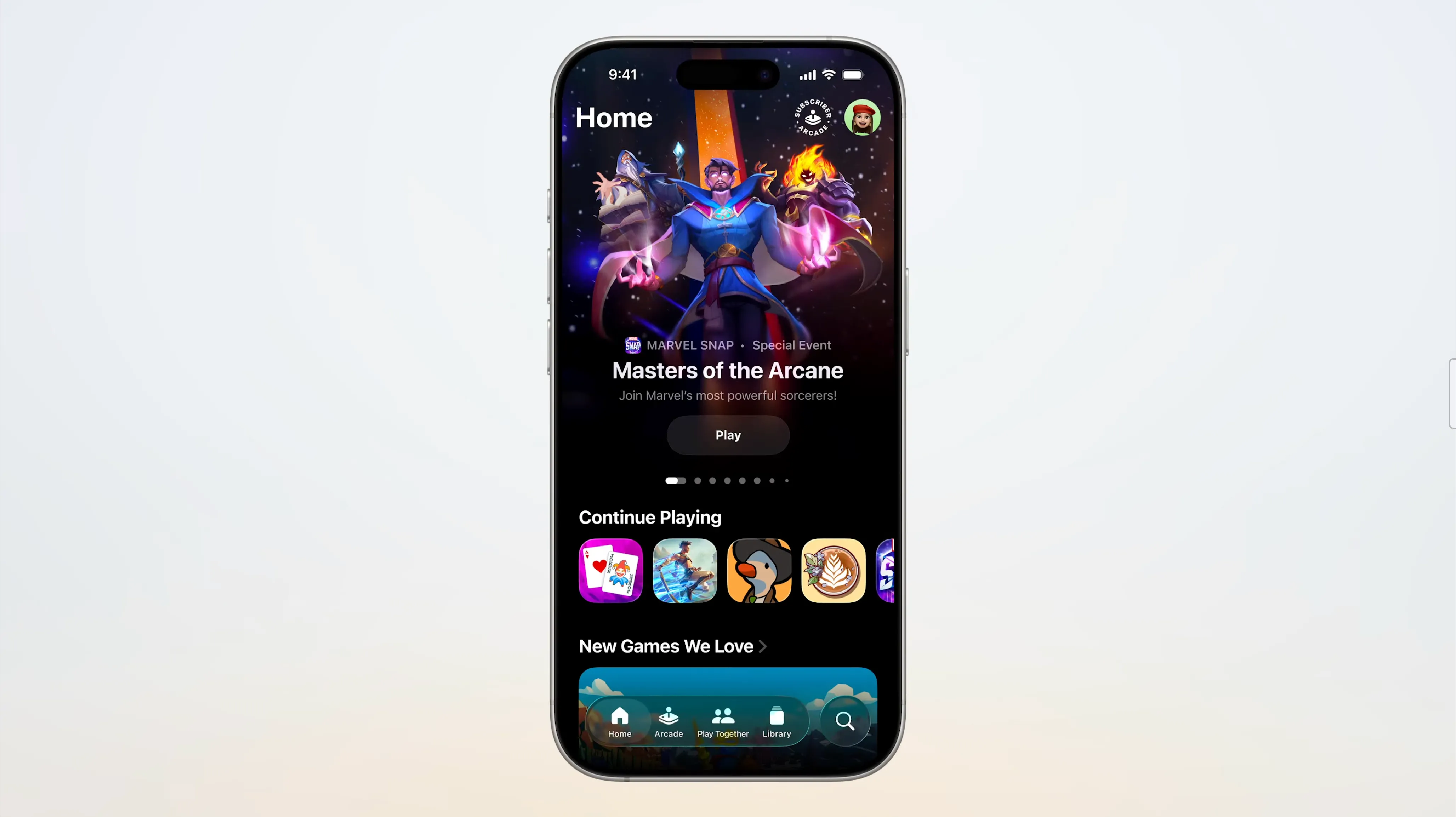 Ứng dụng Trò chơi mới trên iOS 26.