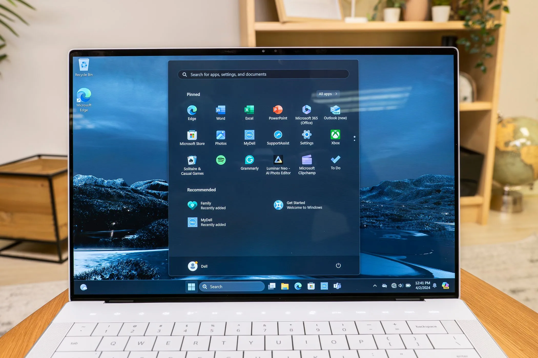 Vị trí của phần đề xuất trong menu Start của Windows 11.